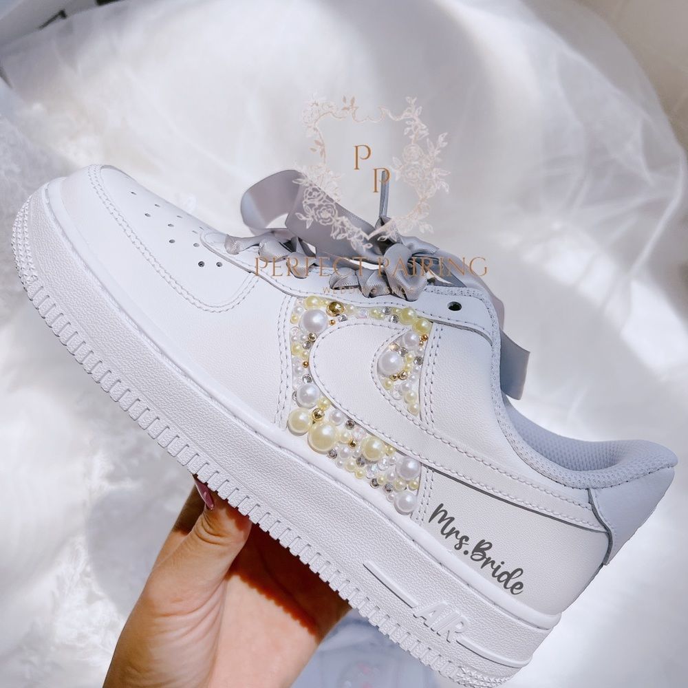 Wedding custom sneakers - air force 1 - Picture 1 of 4